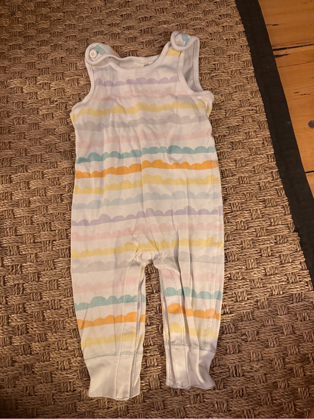 Striped Pastel Baby Romper - Multicolor